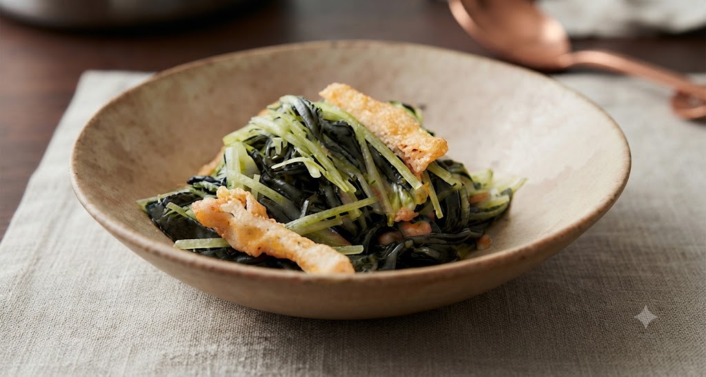 水菜と油揚げのさっと煮